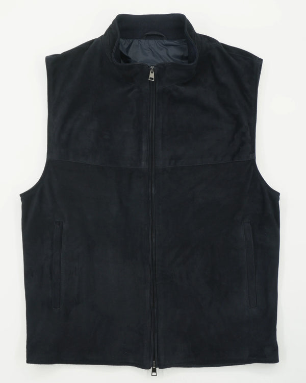Zonda Vest Suede Unpadded Navy