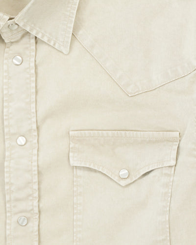 Dondup Western Shirt Garment Dyed Beige