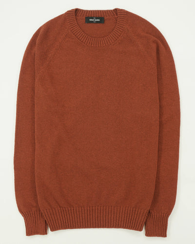 Gran Sasso Crewneck Cotton Cashmere Heavy Knit Terracotta