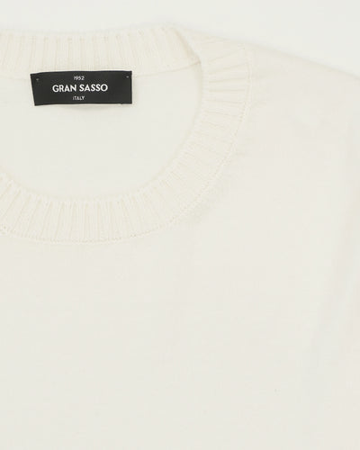 Gran Sasso Pullover Cotton Cashmere White