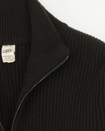 GRP Full Zip Wool Cashmere Dark Brown