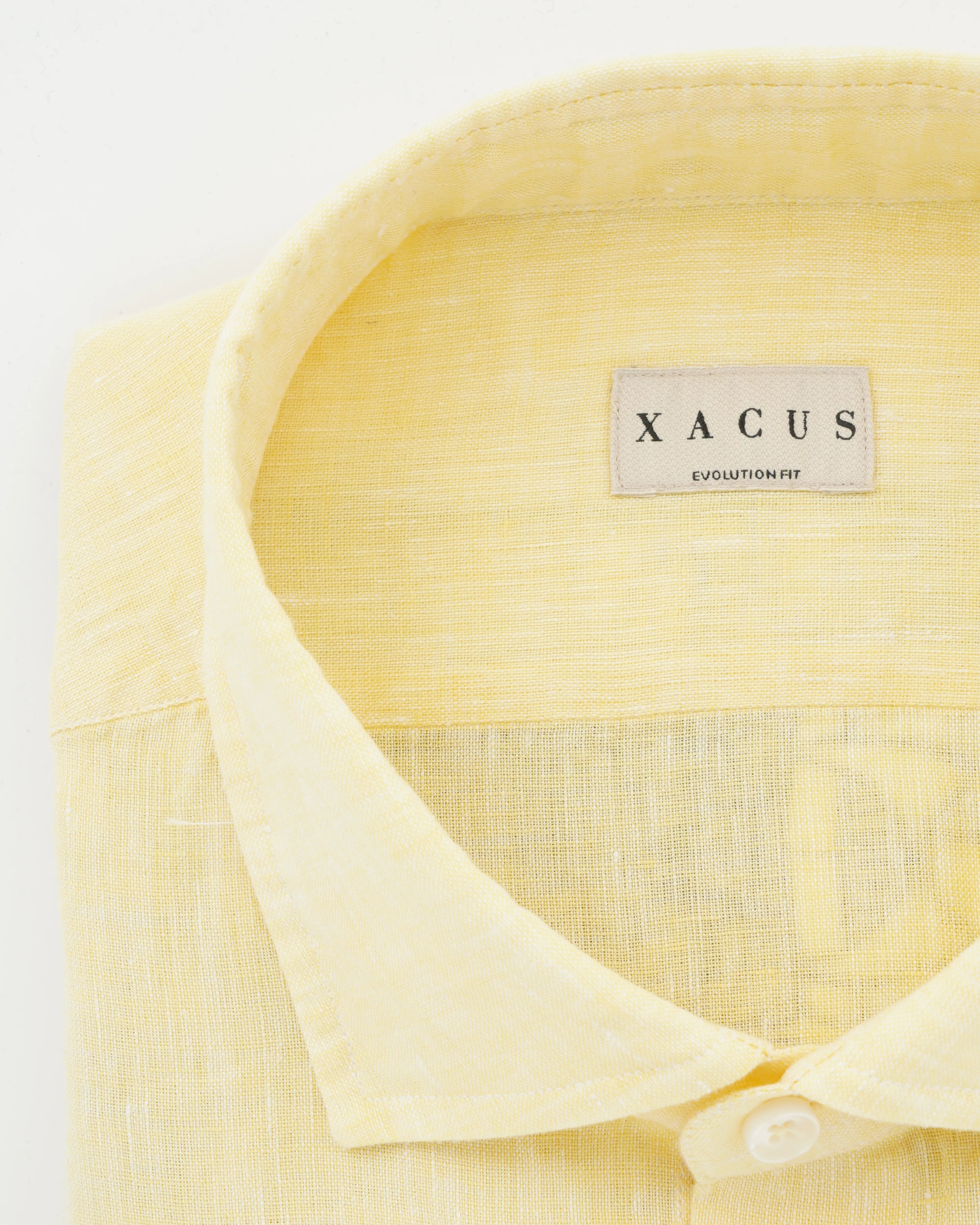 Xacus Shirt Pure Linen Regular Fit Yellow