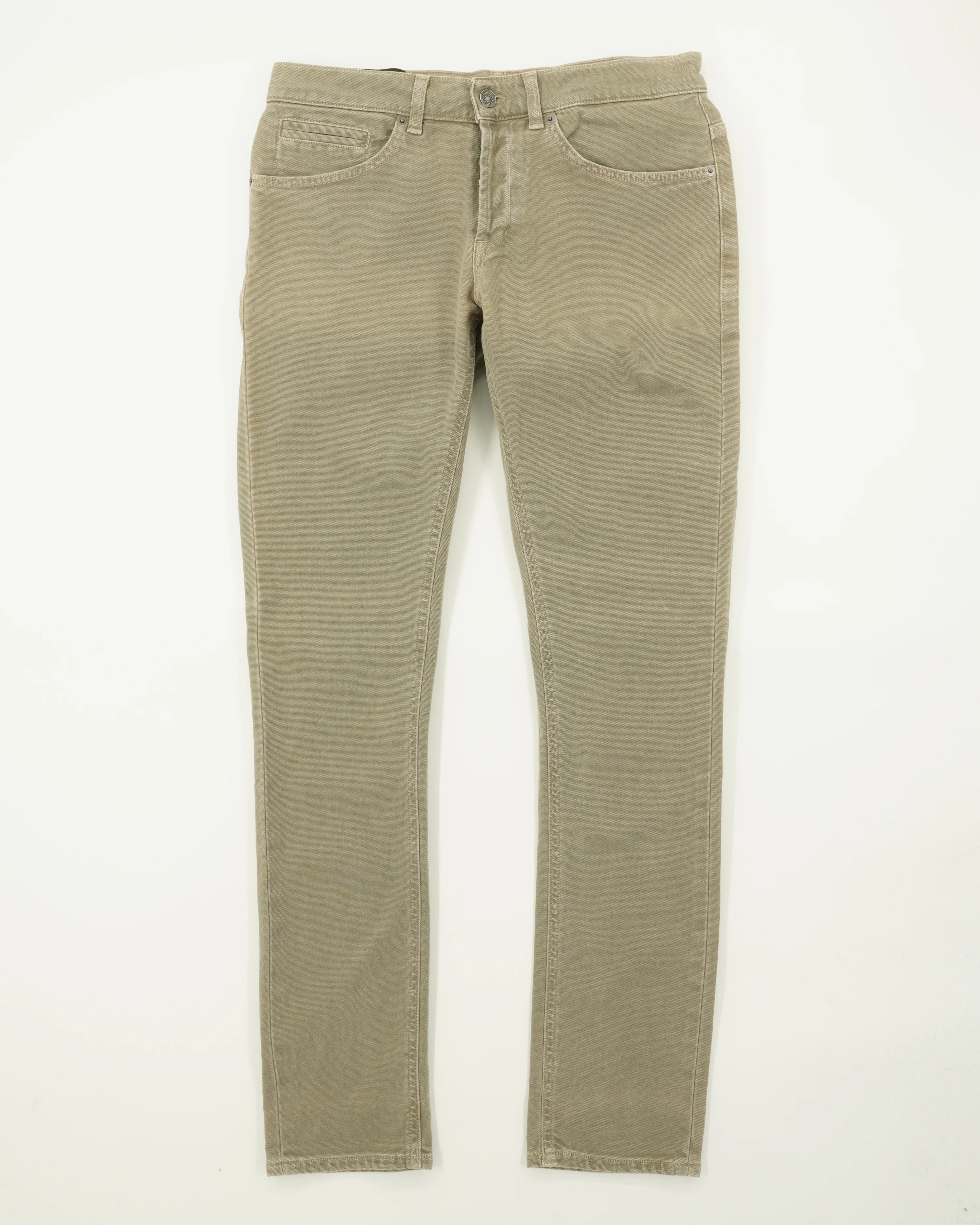 Dondup George Garment Dyed Cotton Stretch Green