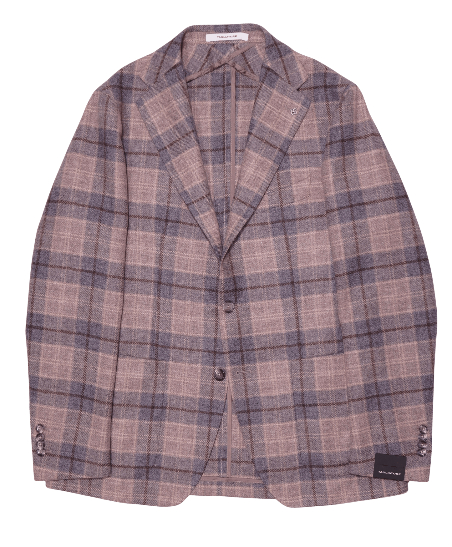 Tagliatore Jacket Check Blue Beige