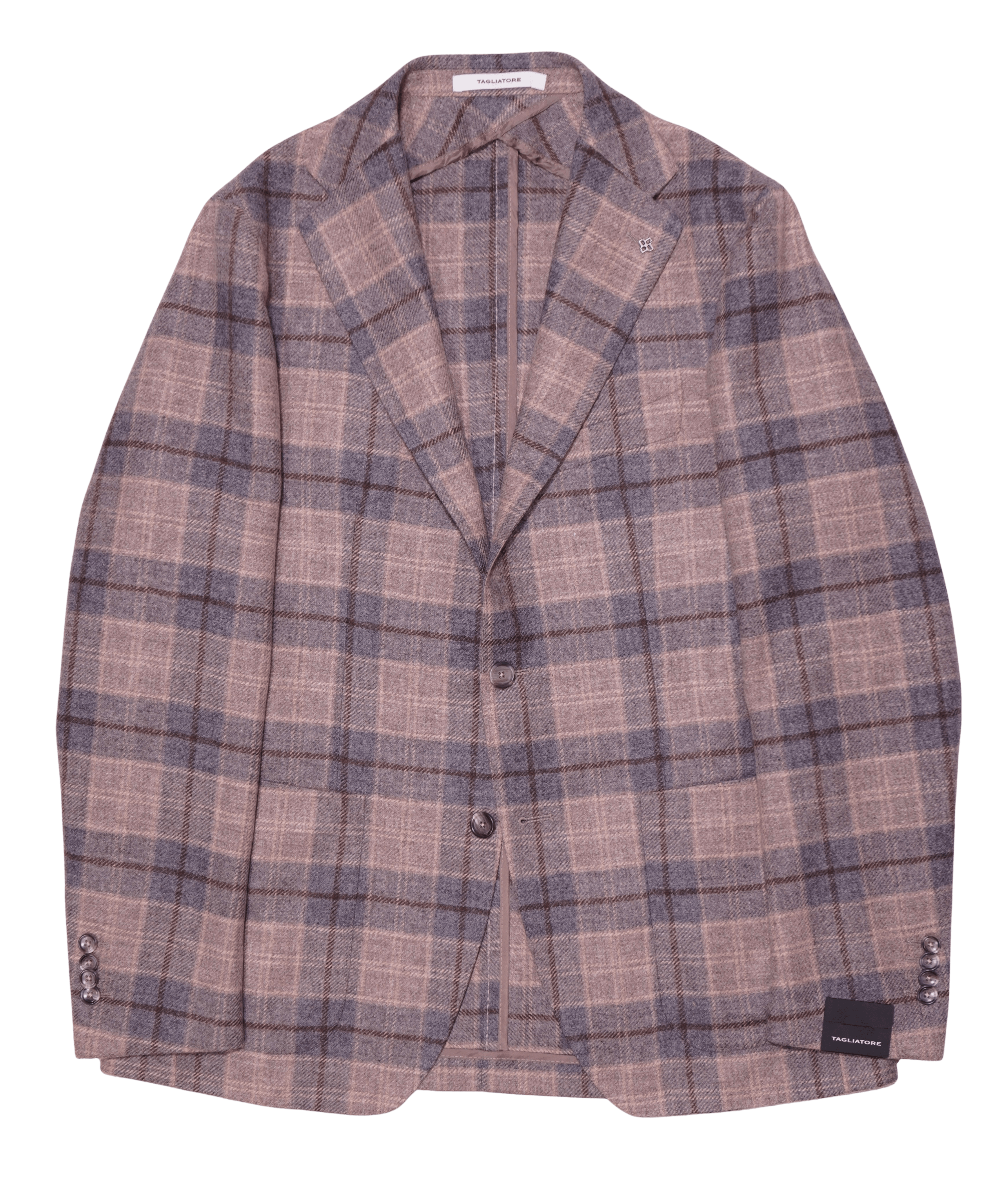 Tagliatore Jacket Check Blue Beige
