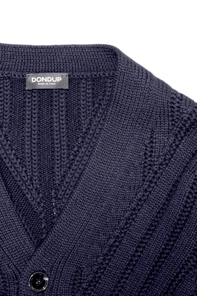 Dondup Extrafine Merino Cardigan Navy