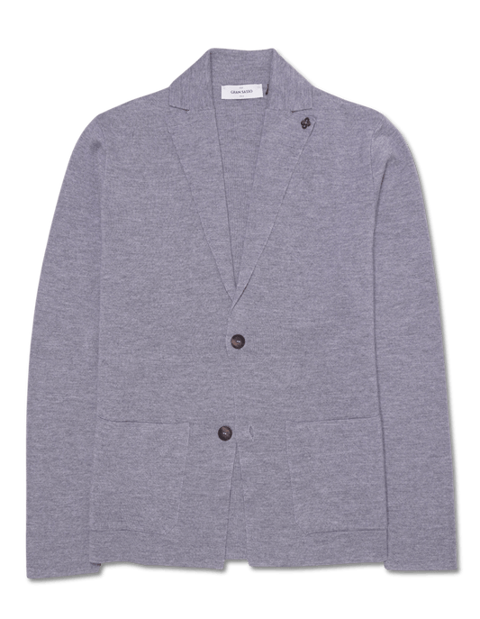 Gran Sasso Milano Knit Blazer Light Grey