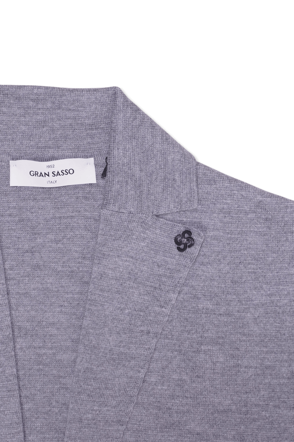 Gran Sasso Milano Knit Blazer Light Grey