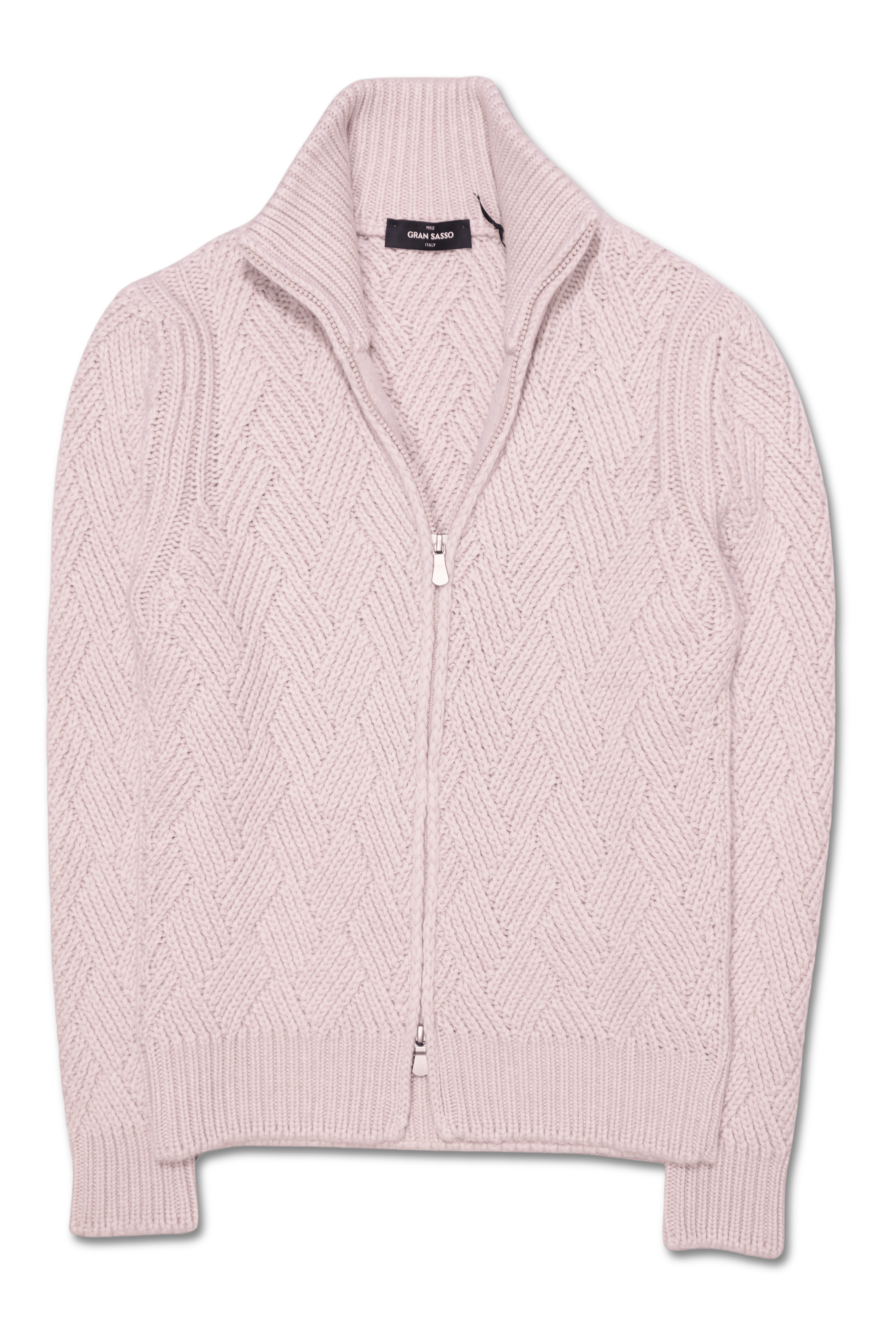 Gran Sasso Pure Cashmere Full Zip Natural