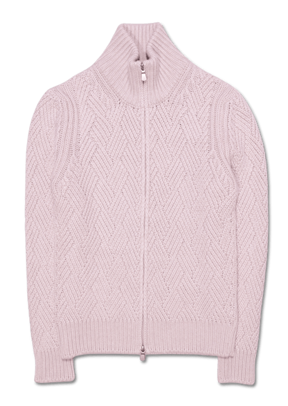 Gran Sasso Pure Cashmere Full Zip Natural
