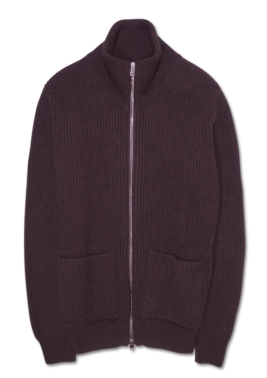 GRP Full Zip Wool Cashmere Brown