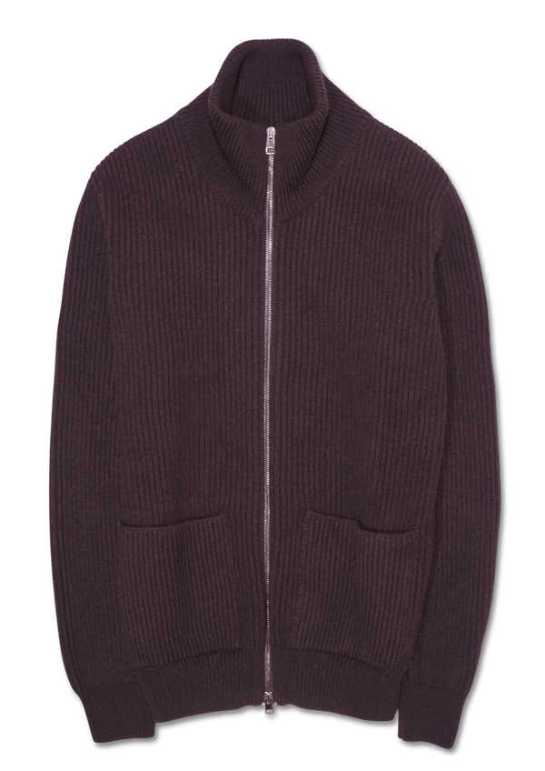 GRP Full Zip Wool Cashmere Brown
