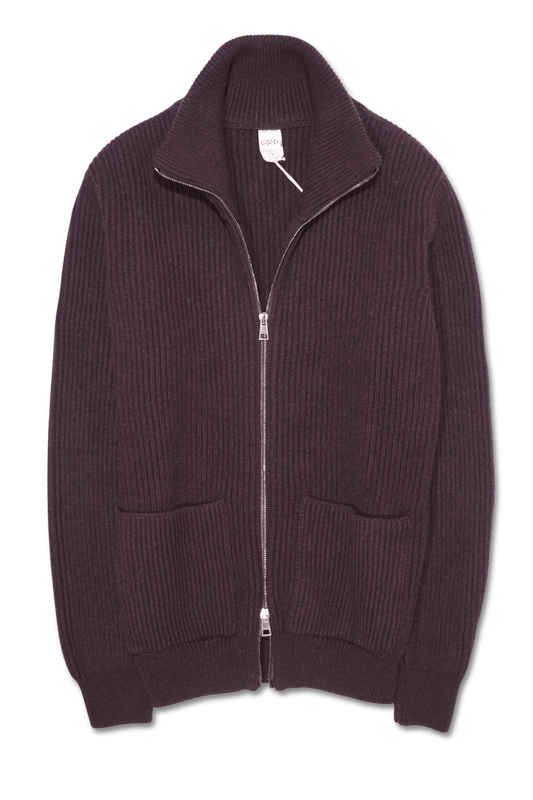 GRP Full Zip Wool Cashmere Brown