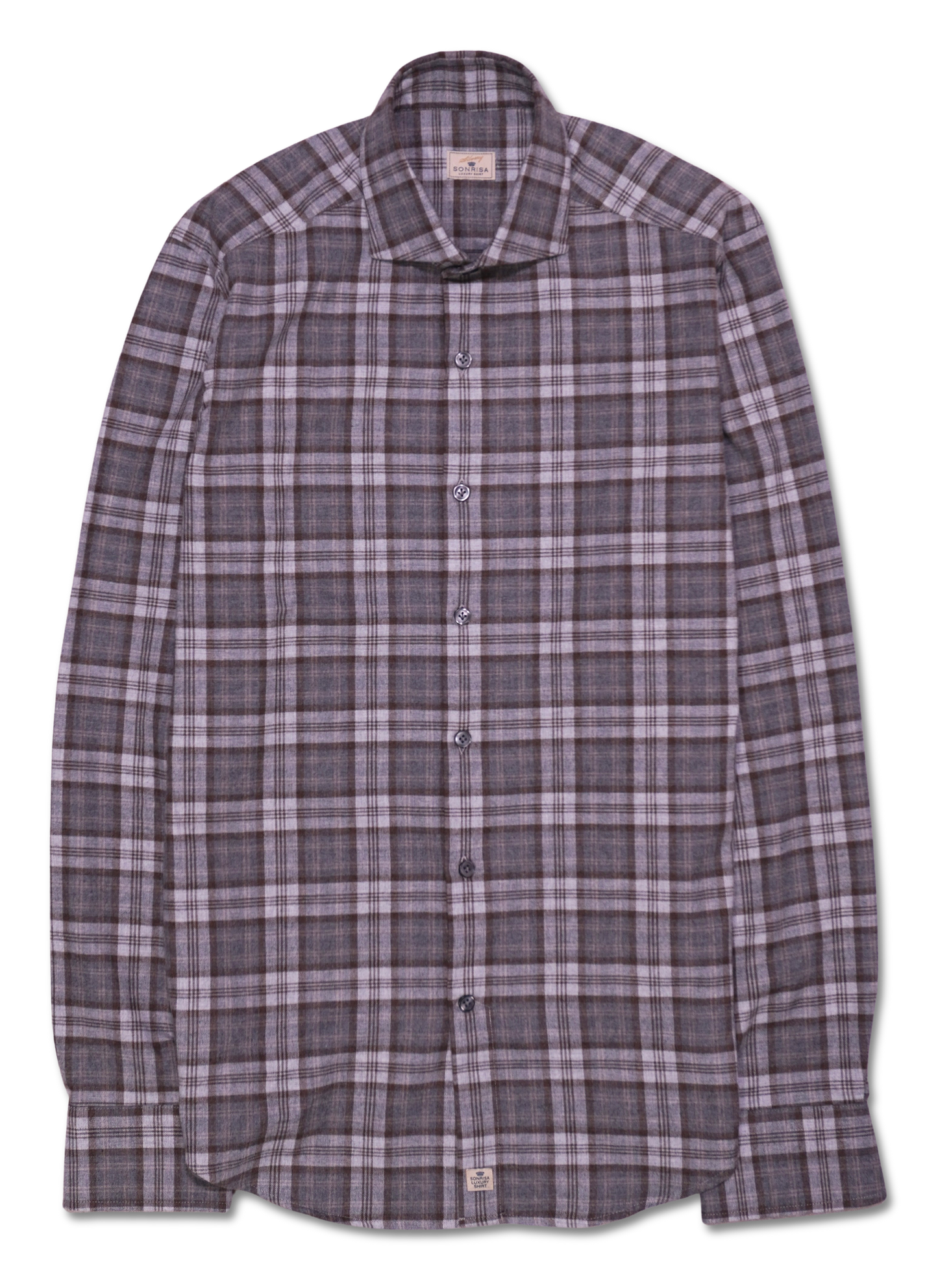 Sonrisa Flannel Blue Brown Check