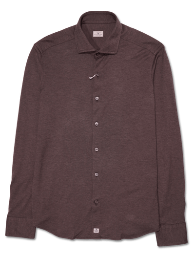 Sonrisa Shirt Lyocell Stretch Jersey Brown