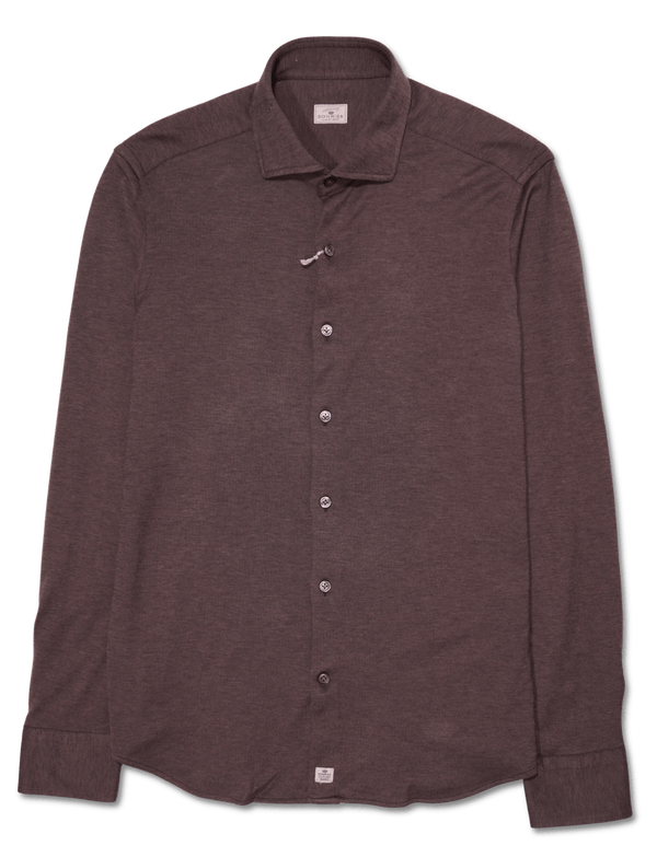 Sonrisa Shirt Lyocell Stretch Jersey Brown
