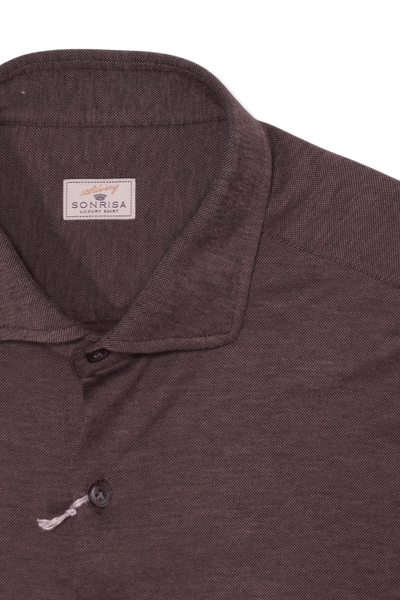 Sonrisa Shirt Lyocell Stretch Jersey Brown