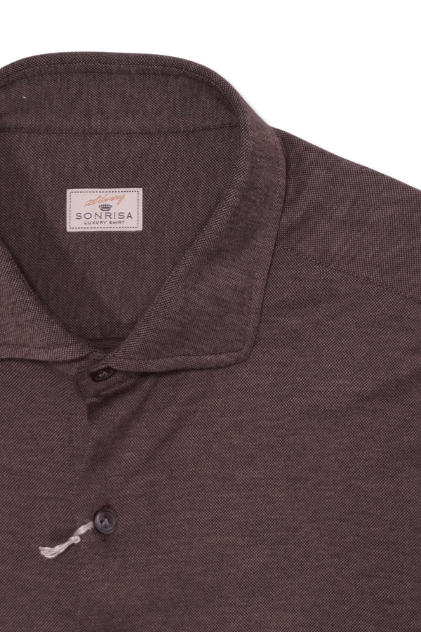 Sonrisa Shirt Lyocell Stretch Jersey Brown