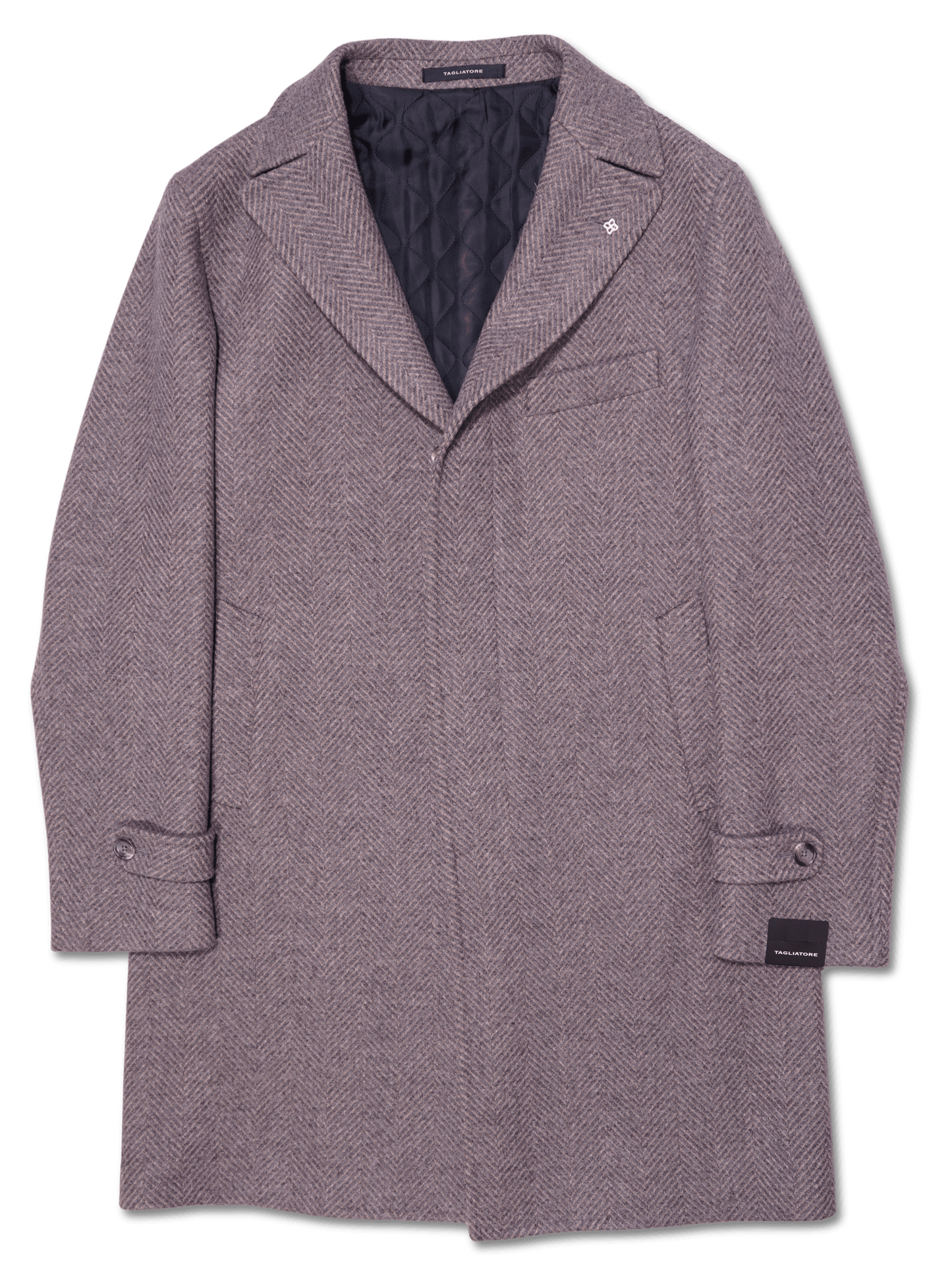 Tagliatore Coat Chevron Taupe