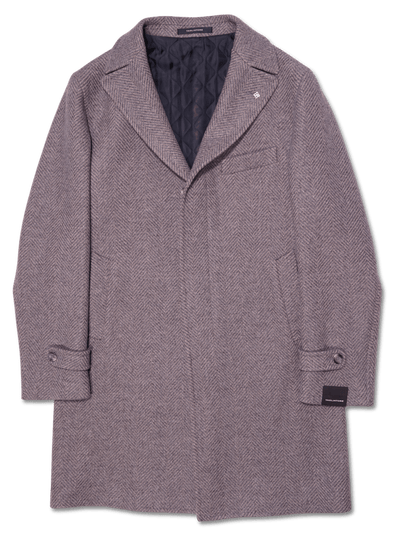 Tagliatore Coat Chevron Taupe