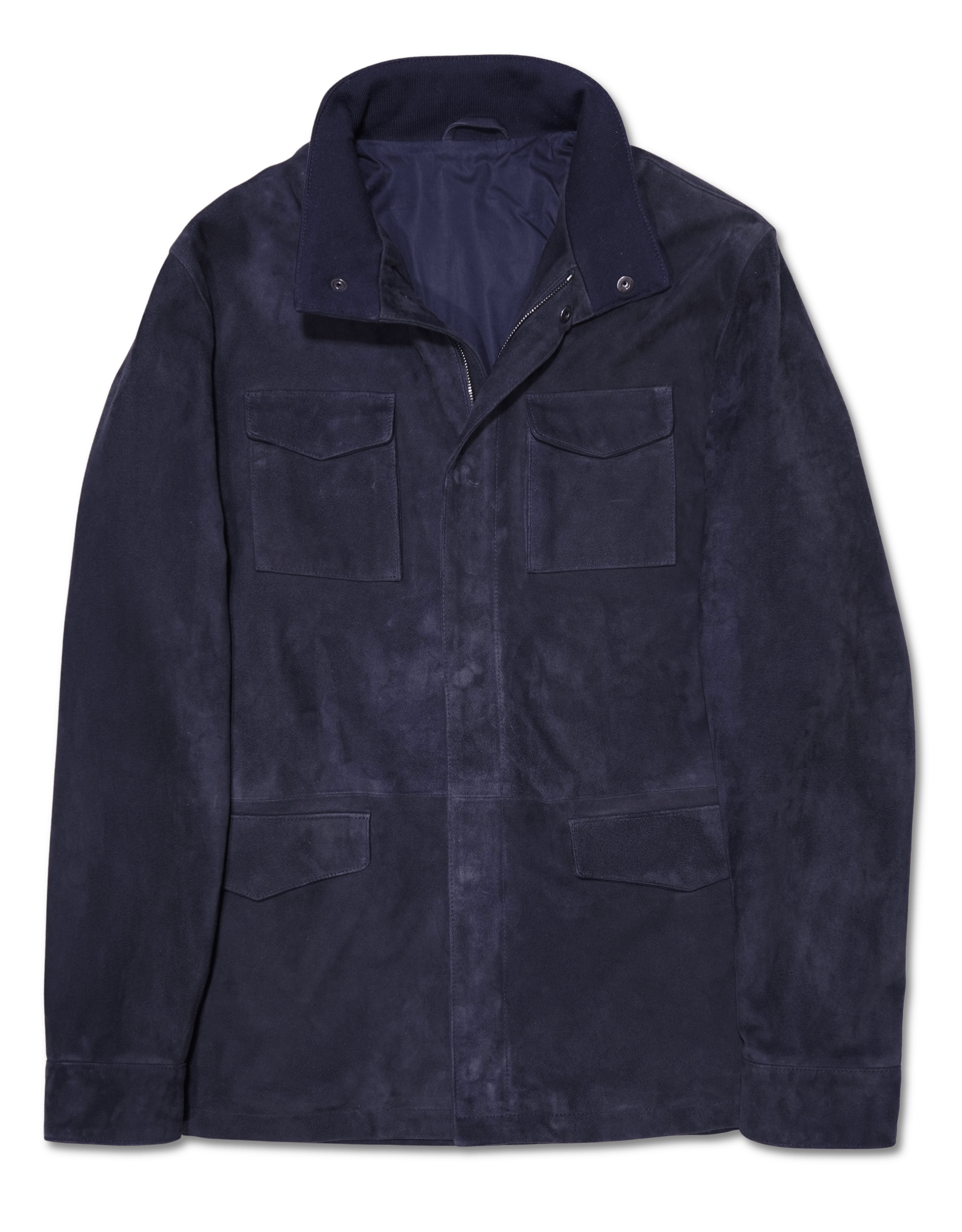 Zonda Suede Field Jacket Navy