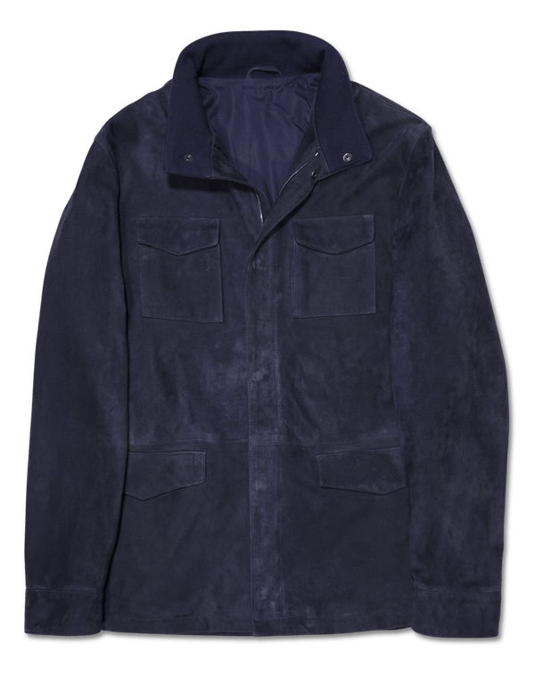 Zonda Suede Field Jacket Navy
