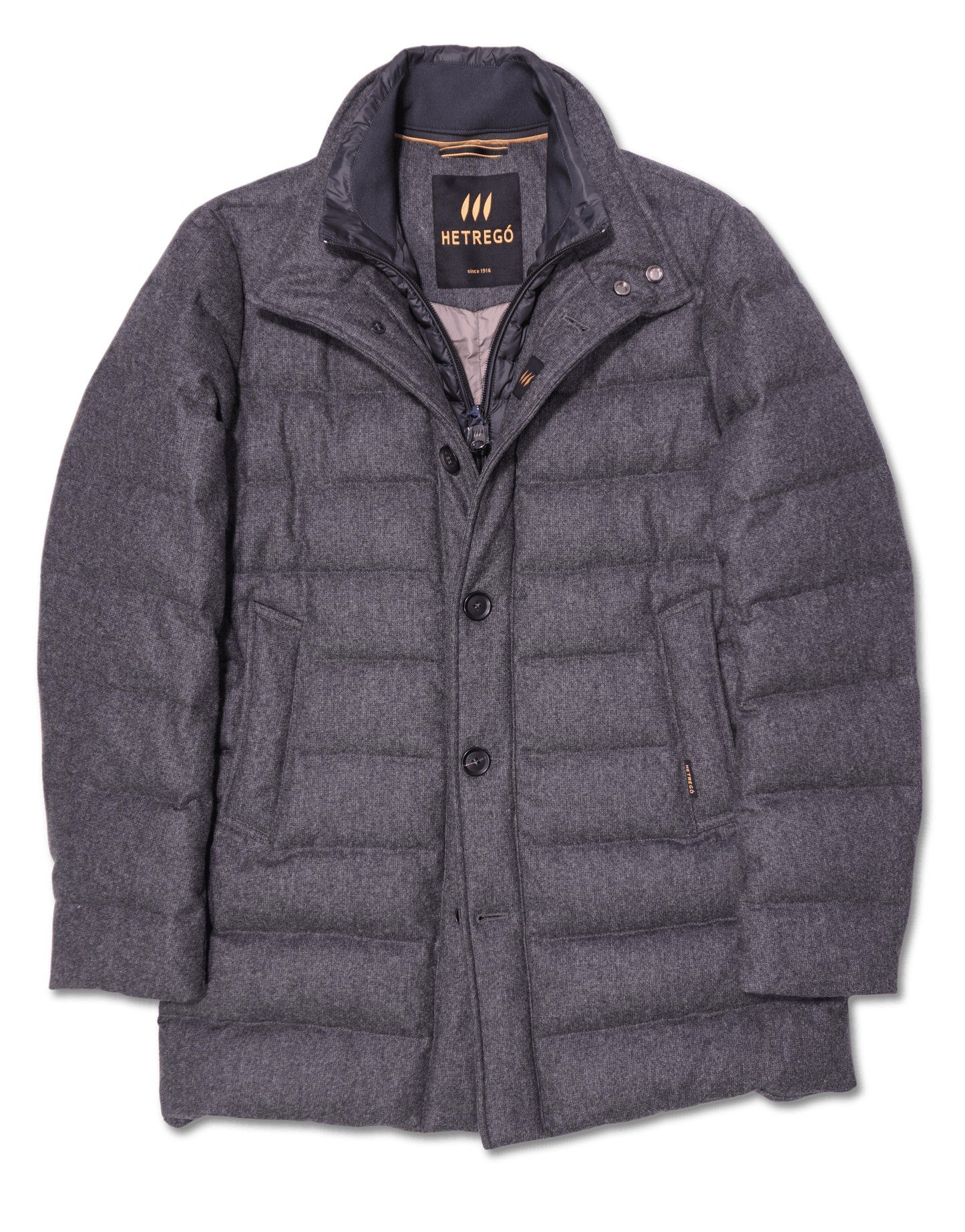 Hetrego Flannel Down Jacket Grey