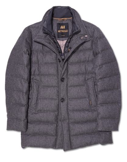 Hetrego Flannel Down Jacket Grey