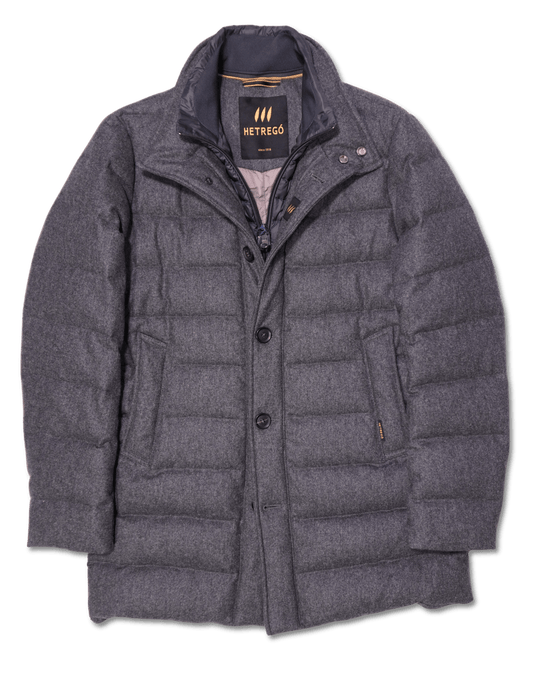 Hetrego Flannel Down Jacket Grey