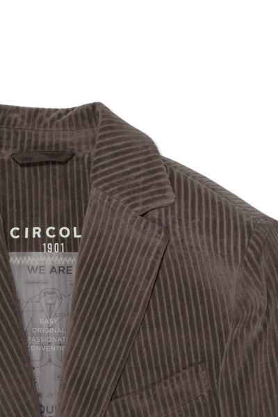 Circolo Jacket Wide Corduroy Dark Taupe