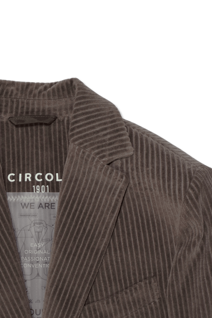 Circolo Cord Blazer Taupe