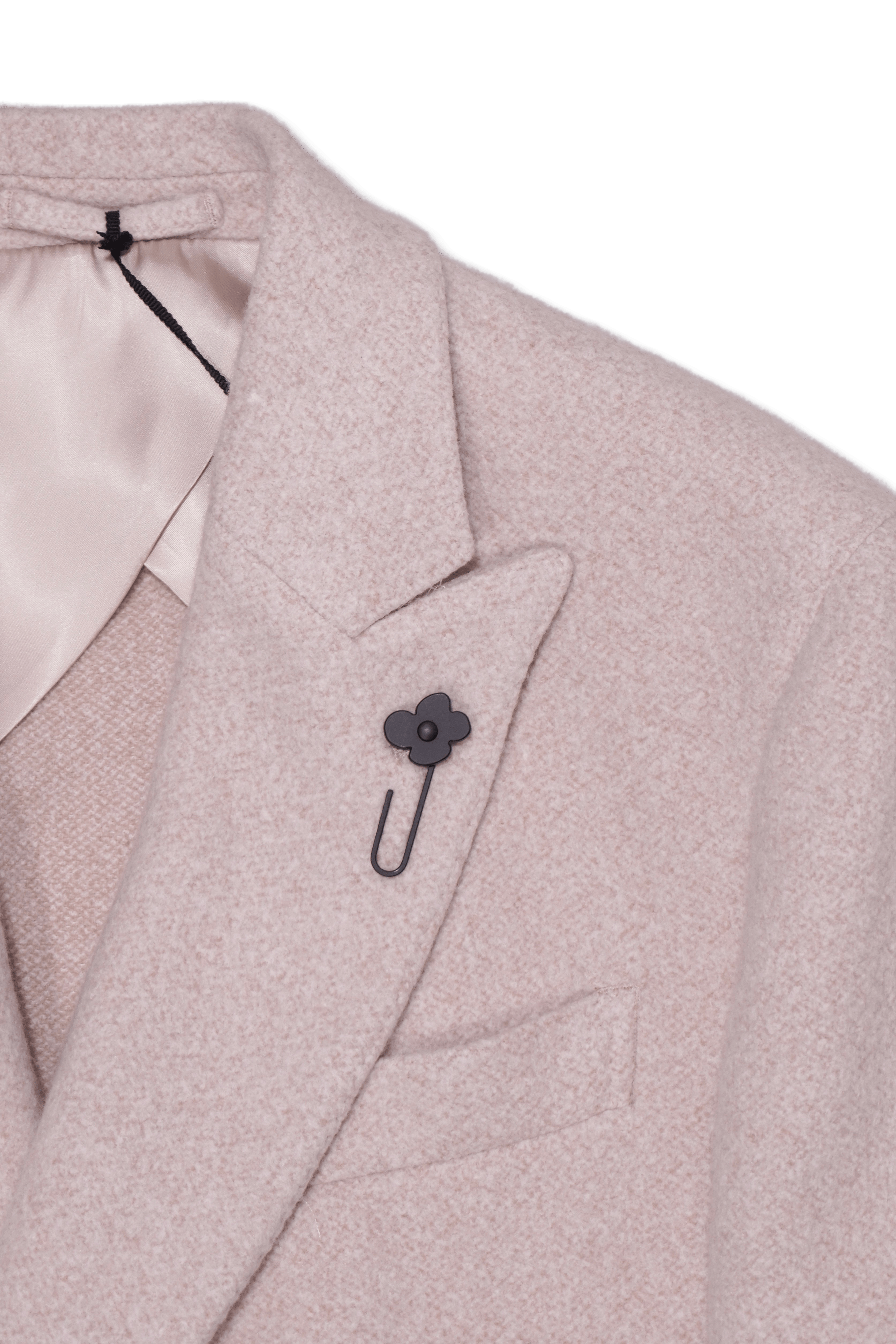 Lardini Coat Silk Cashmere Blend Cream