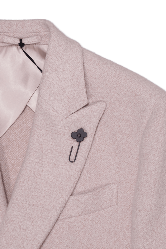 Lardini Coat Silk Cashmere Blend Cream