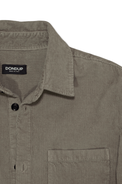 Dondup Cord Overshirt Green