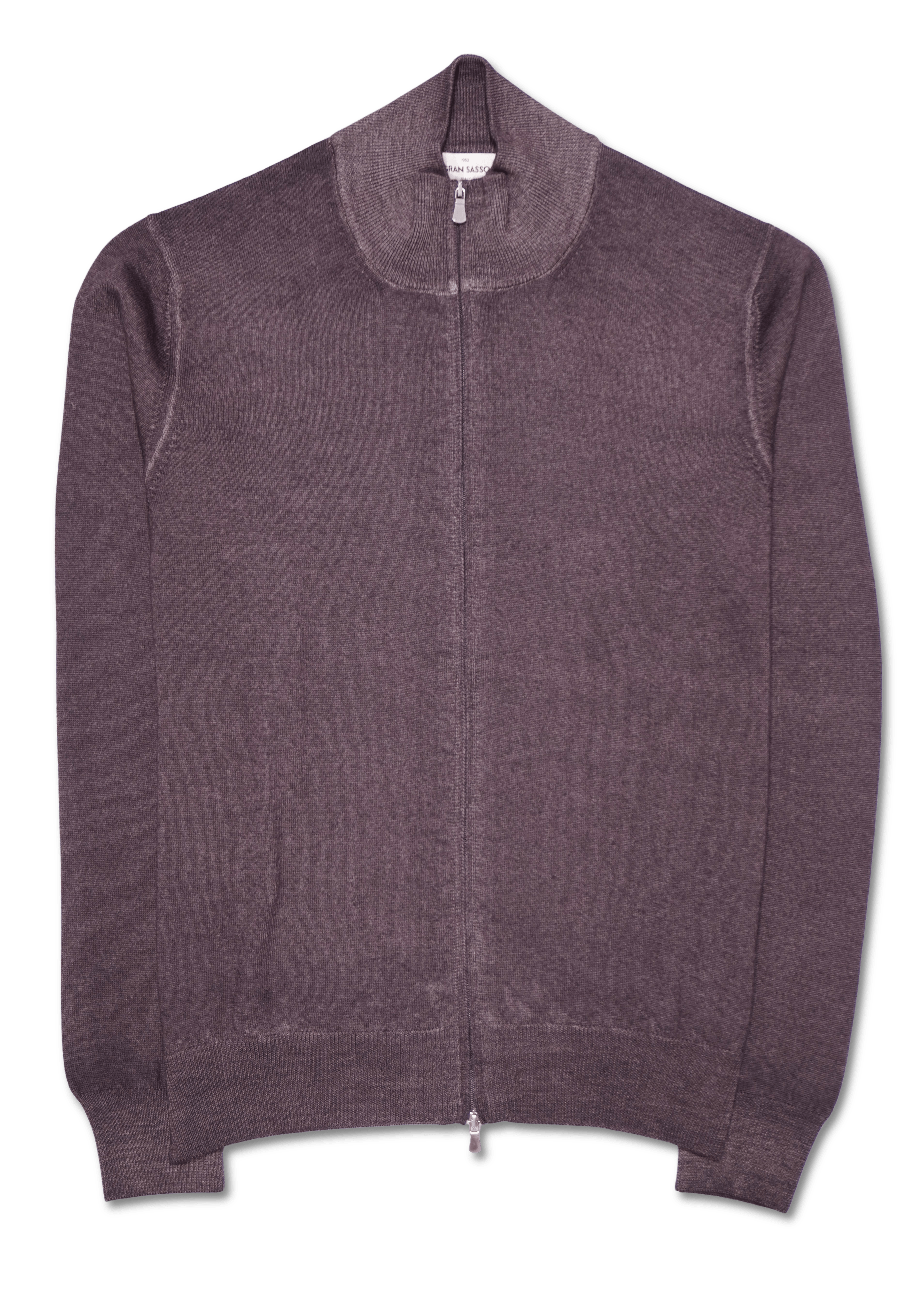 Gran Sasso Lightweight Zip Brown
