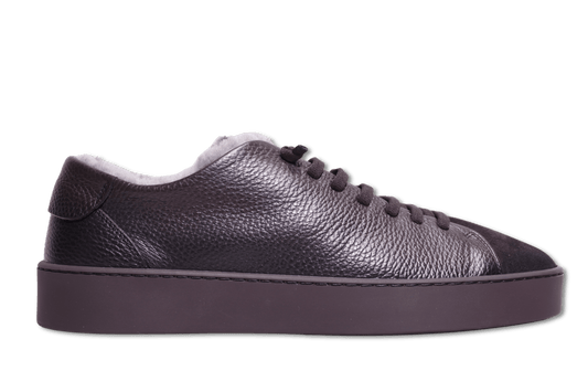Fabiano Ricci Shearling Sneakers Brown