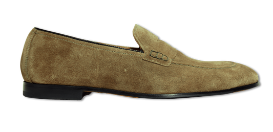 Doucals Penny Loafer Suede Olive