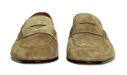 Doucals Penny Loafer Suede Olive