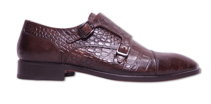 Sand Double Monk Croco Brown