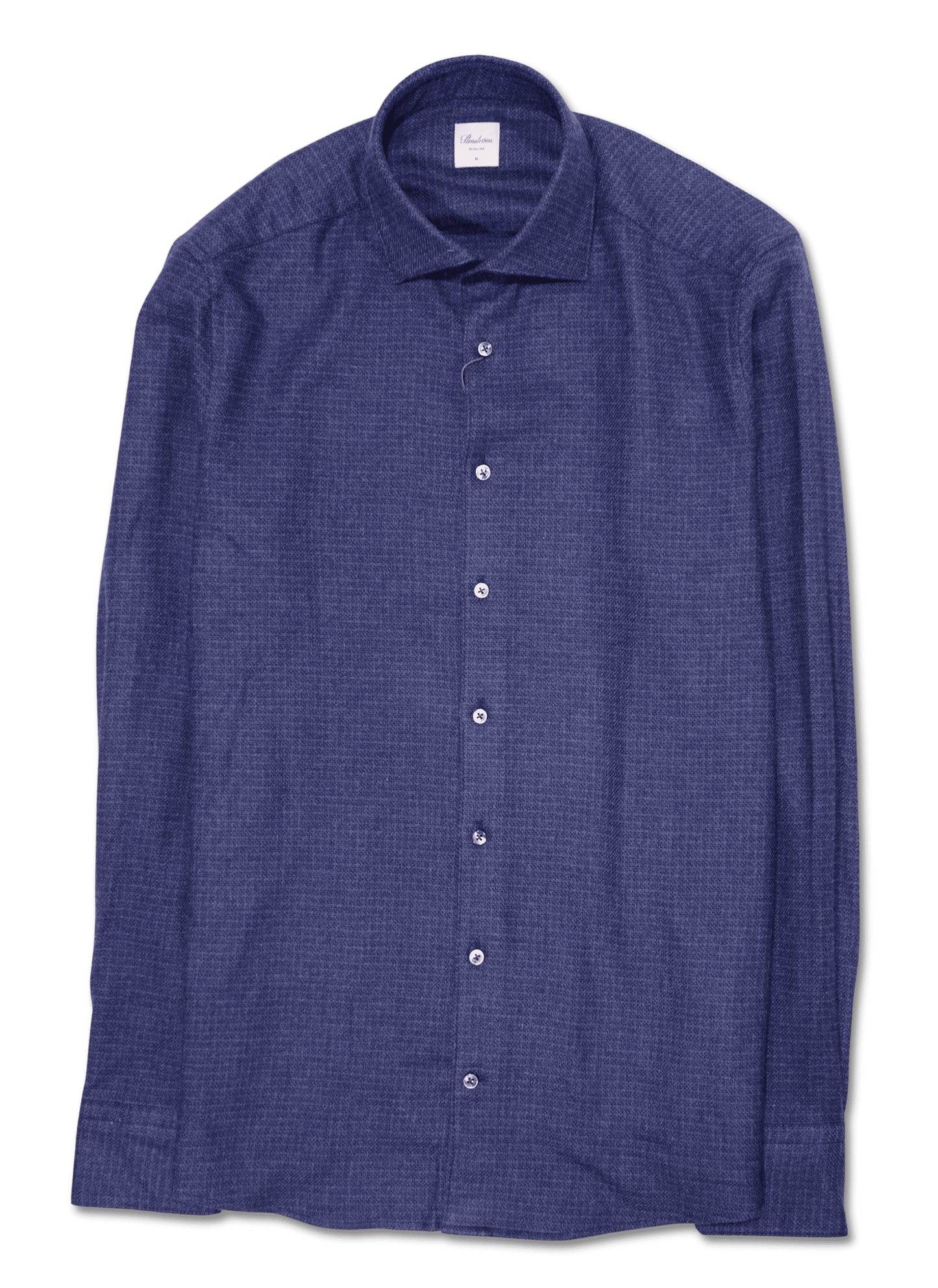 Stenströms Shirt Flannel Dark Denim Blue