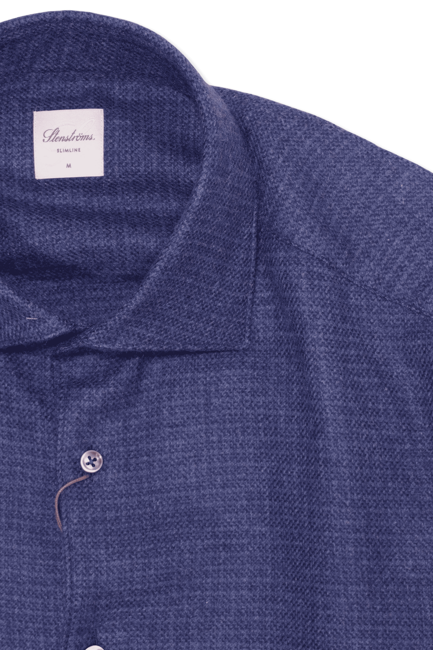 Stenströms Shirt Flannel Dark Denim Blue