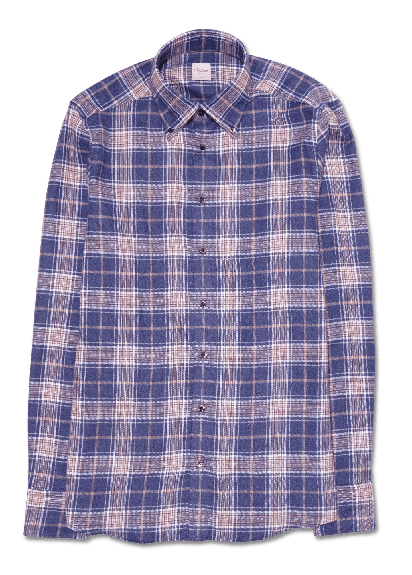 Stenströms Shirt Flannel Blue Check