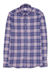 Stenströms Shirt Flannel Blue Check