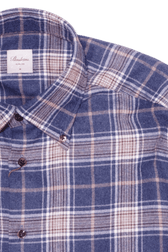 Stenströms Shirt Flannel Blue Check