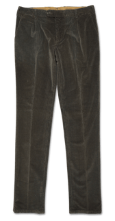 Lardini Garment Dyed Cord Trousers Brown
