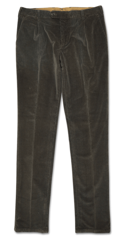 Lardini Garment Dyed Cord Trousers Brown