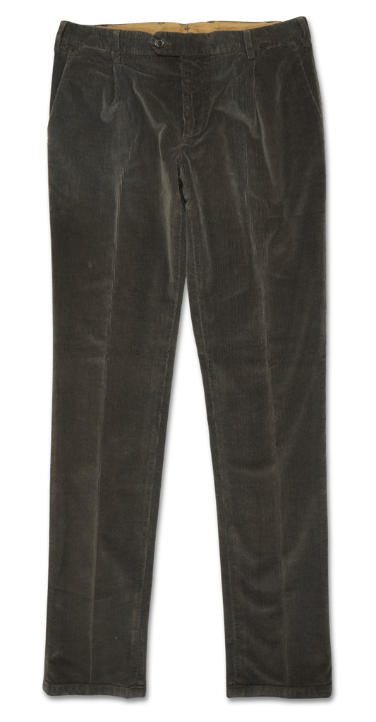 Lardini Garment Dyed Cord Trousers Brown