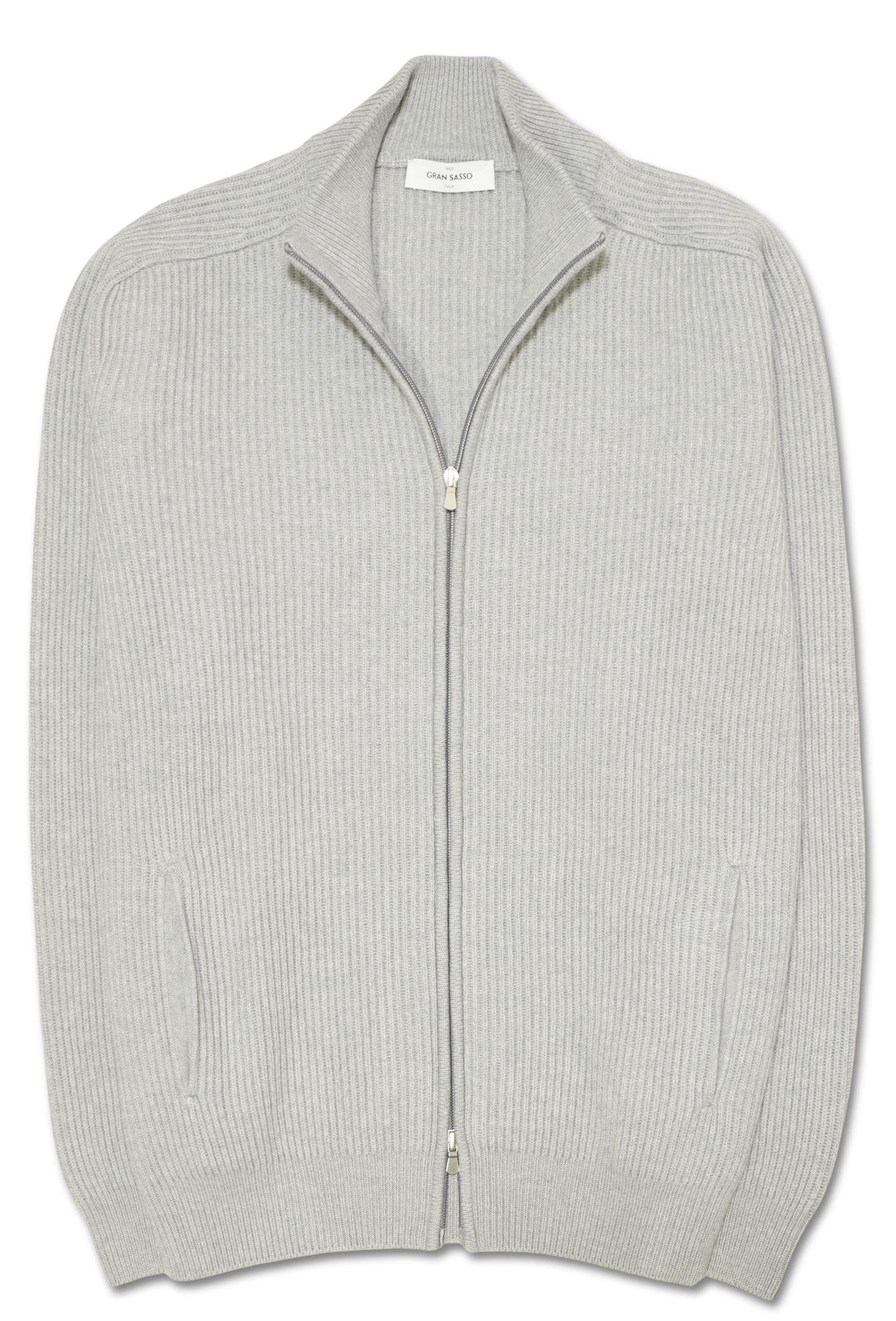 Gran Sasso Zip Cashmere Wool Grey