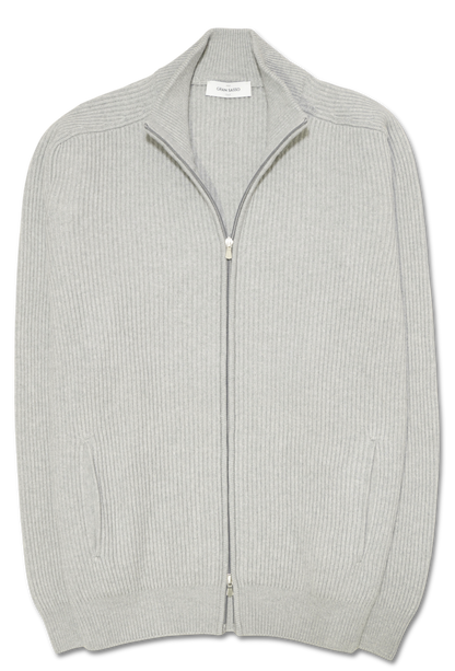 Gran Sasso Zip Cashmere Wool Grey