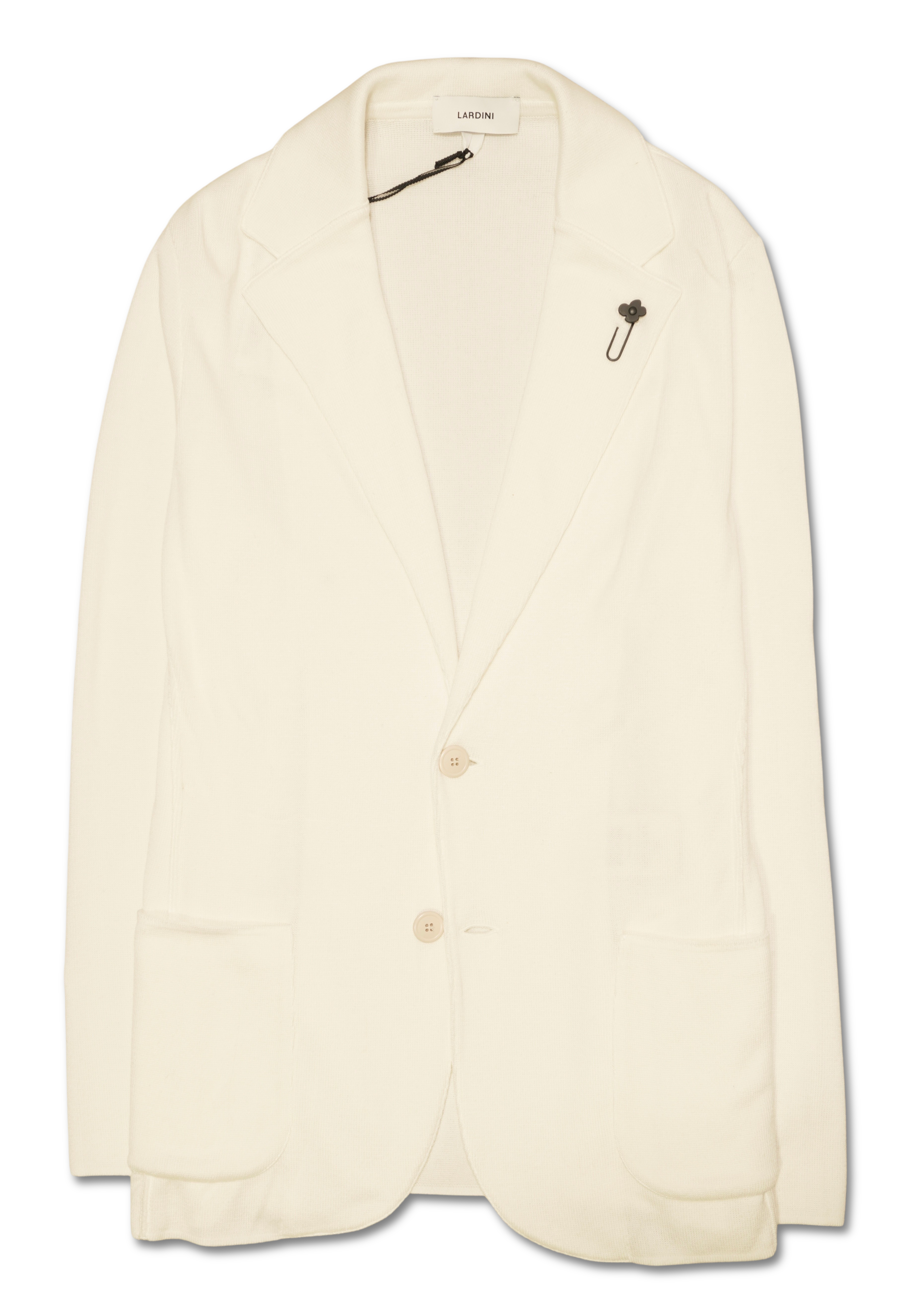 Lardini Knit Jacket Pure Cotton White